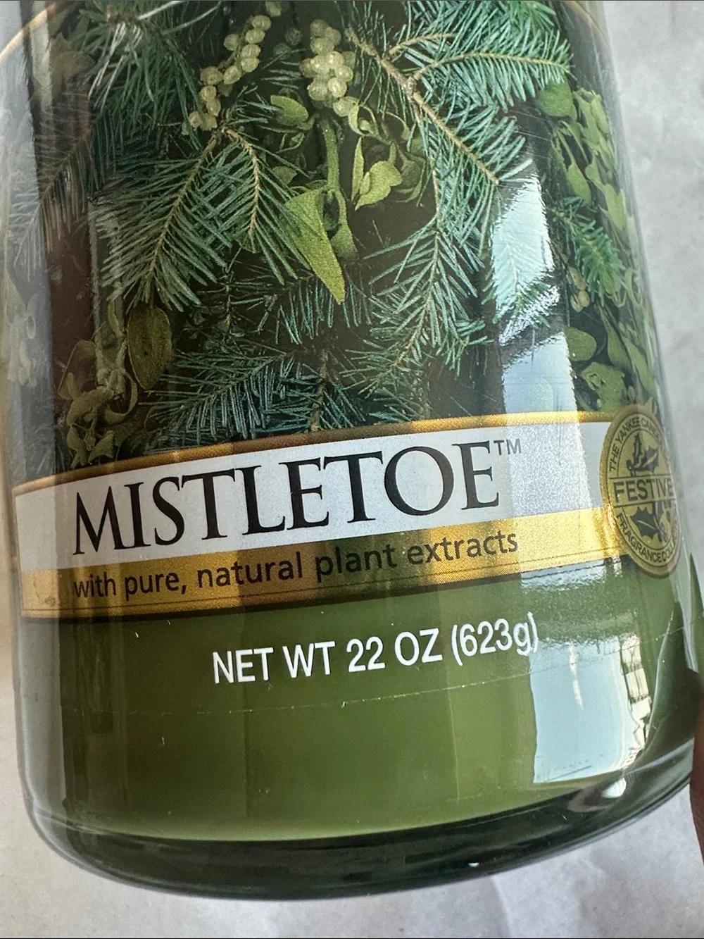 Yankee Candle Green Mistletoe Jar Candle 22oz